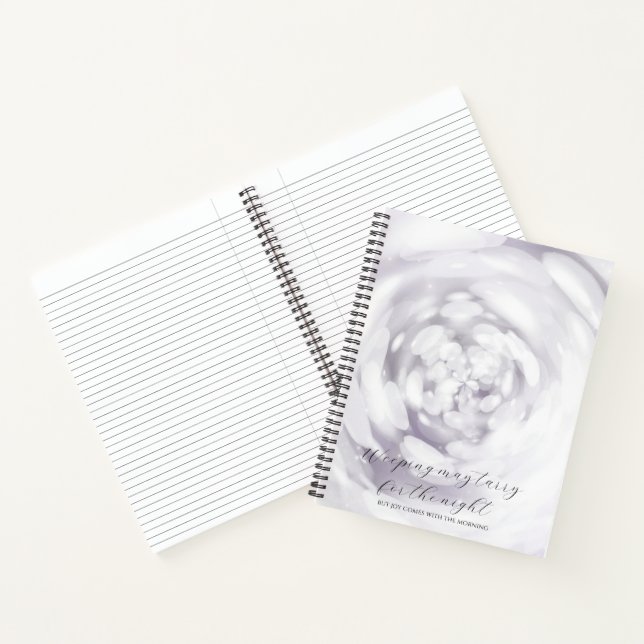Psalm 30:5 Bible Study Bokeh Custom  Notebook (Inside)