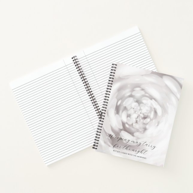 Psalm 30:5 Bible Study Bokeh Custom  Notebook (Inside)