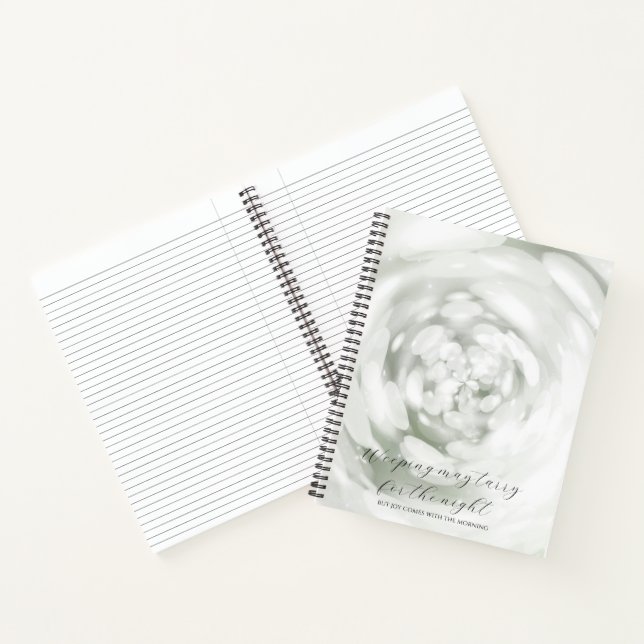 Psalm 30:5 Bible Study Bokeh Custom  Notebook (Inside)
