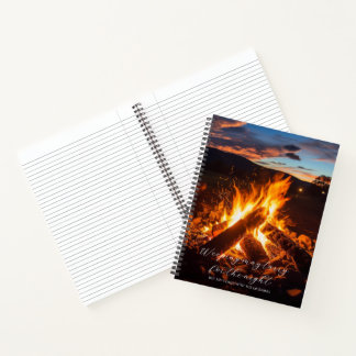 Psalm 30:5 Bible Study Campfire Custom Notebook
