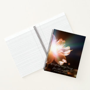 Psalm 30:5 Bible Study Glowing Flower Custom  Notebook
