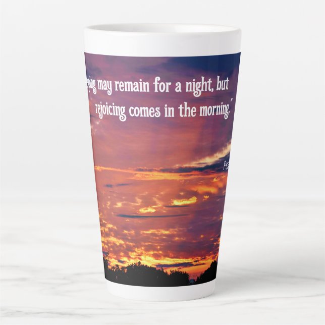 Psalm 30:5 Latte Mug (Front)