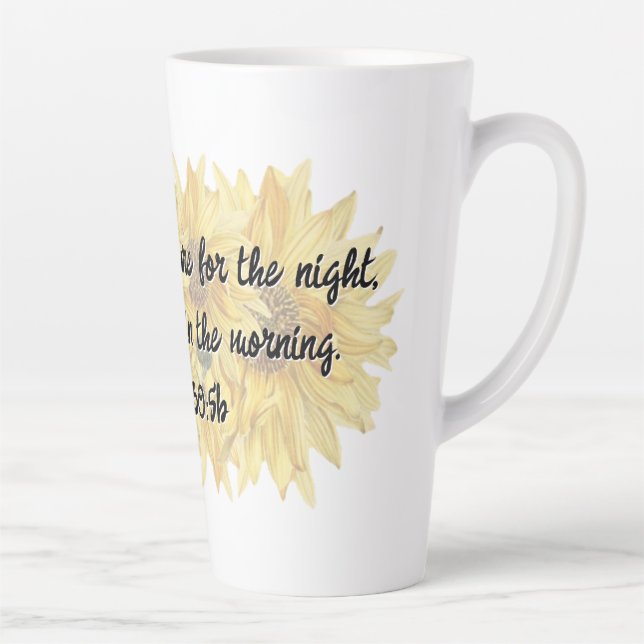 Psalm 30:5b latte mug (Right)