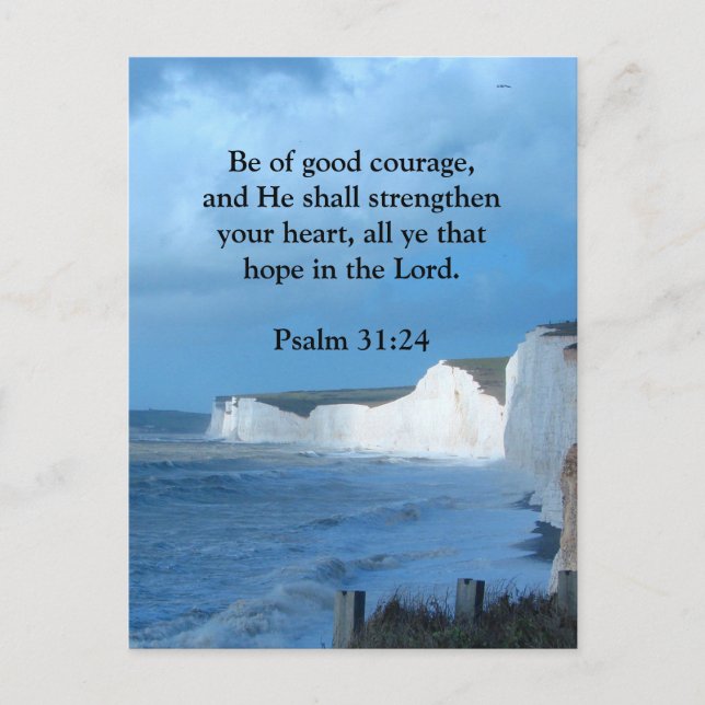 Psalm 31:24 postcard (Front)