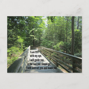 Psalm 32:8 I will instruct you and teach you... Postcard