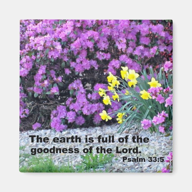 Psalm 33:5 magnet (Front)