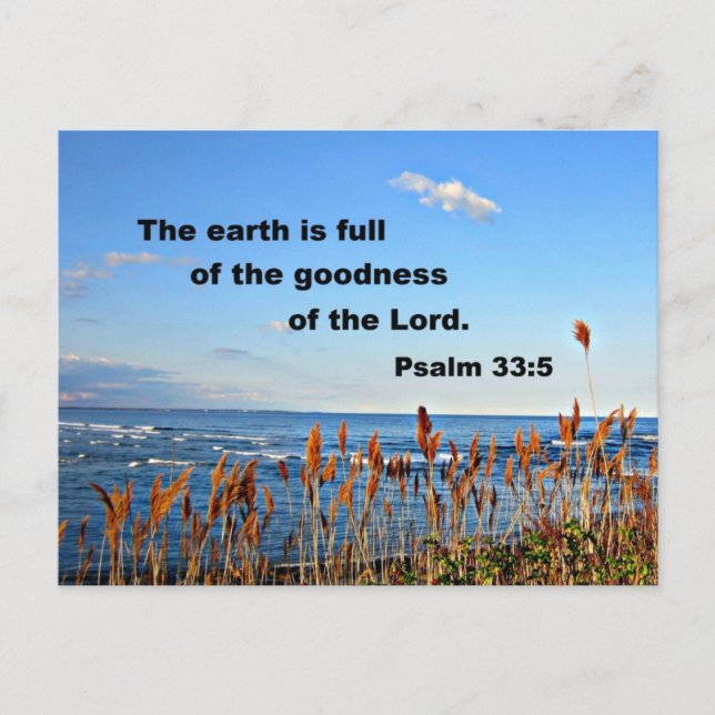 Psalm 33:5 postcard (Front)