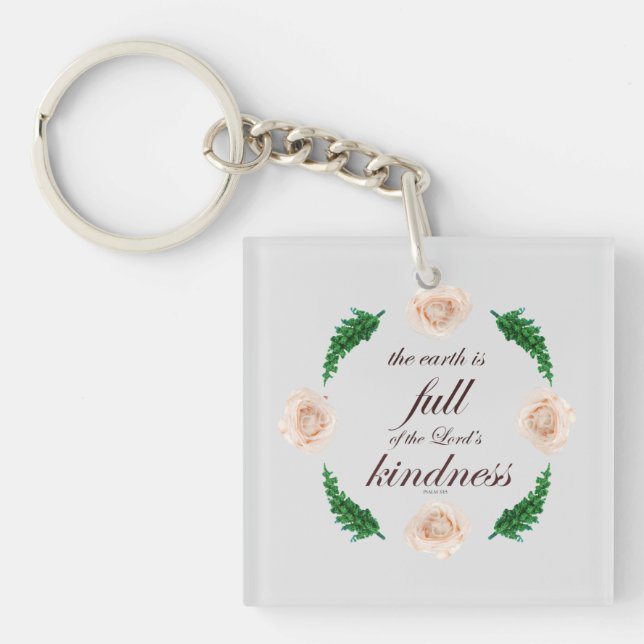 psalm 33 full kindness key ring (Front)