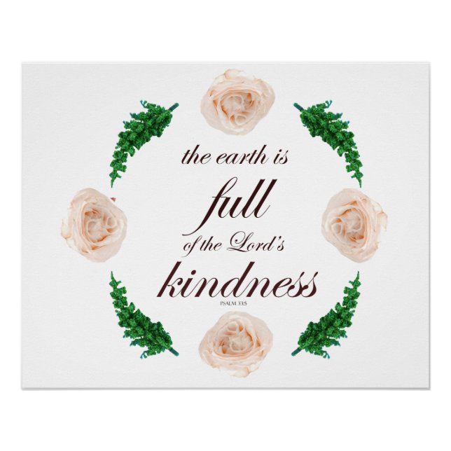psalm 33 full kindness poster (Front)