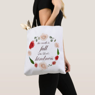 psalm 33 full kindness tote bag
