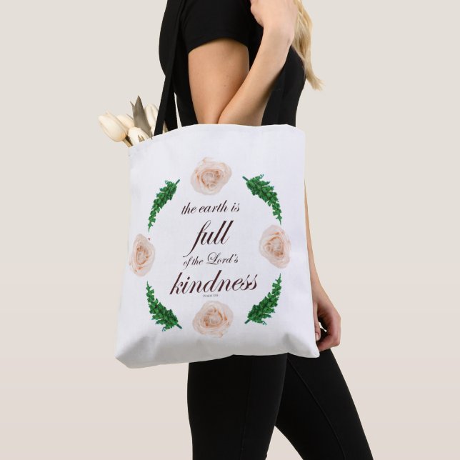 psalm 33 full kindness tote bag (Close Up)