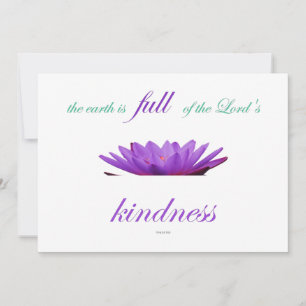 psalm 33 purple lotus kindness invitation
