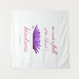 psalm 33 purple lotus kindness tapestry
