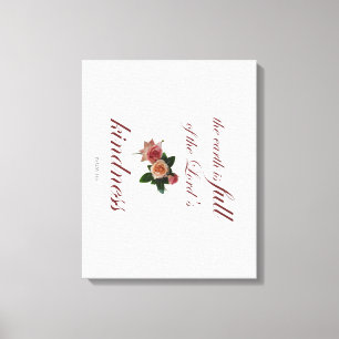 Psalm-33, The Earth is Full of the Lord's Kindness Canvas Print
