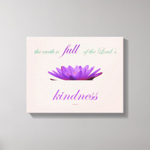 Psalm-33, The Earth is Full of the Lord's Kindness Canvas Print
