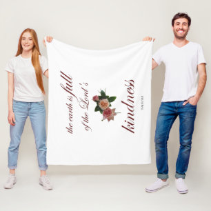 Psalm-33, The Earth is Full of the Lord's Kindness Fleece Blanket
