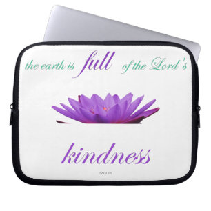 Psalm-33, The Earth is Full of the Lord's Kindness Laptop Sleeve
