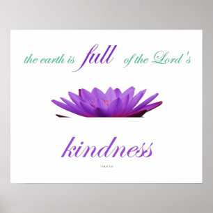 Psalm-33, The Earth is Full of the Lord's Kindness Poster