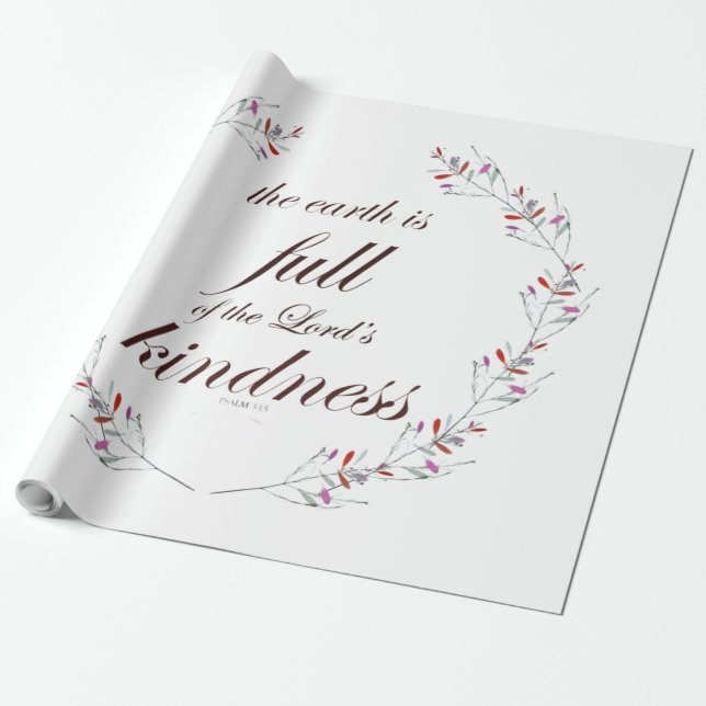 Psalm 33 wrapping paper (Unrolled)