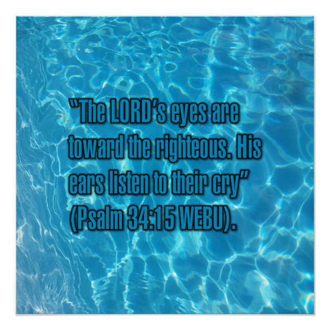 Psalm 34:15 WEBU Poster (Front)