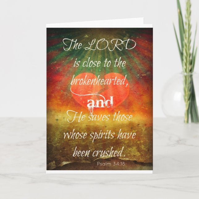 Psalm 34:18 Love Card (Front)