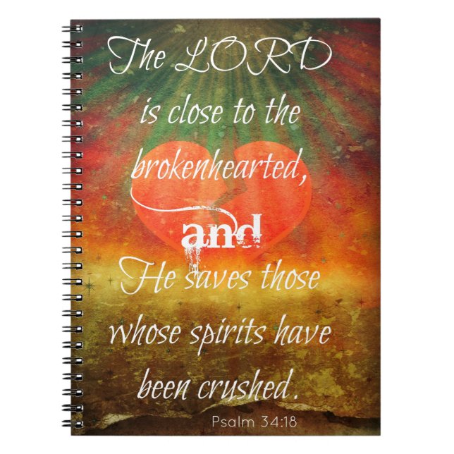 Psalm 34:18 Love Notebook (Front)
