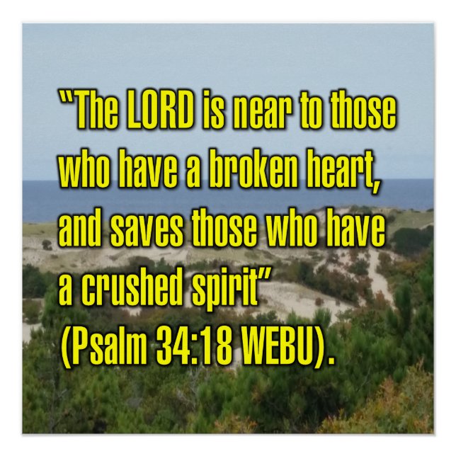 Psalm 34:18 WEBU Poster (Front)