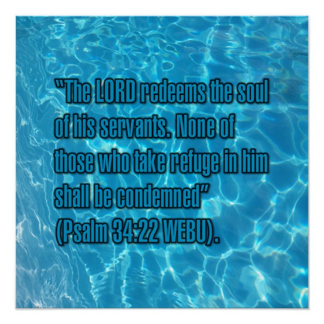 Psalm 34:22 WEBU Poster (Front)