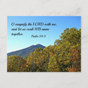 Psalm 34:3 O magnify the Lord with me... Postcard