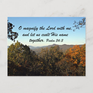 Psalm 34:3 postcard