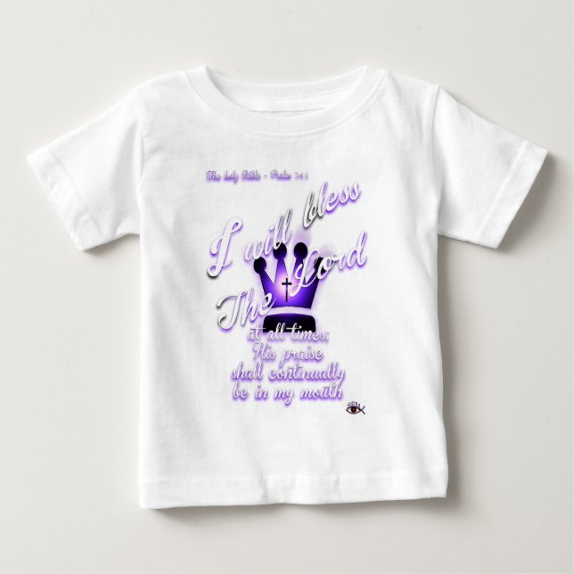 Psalm 34 baby T-Shirt (Front)