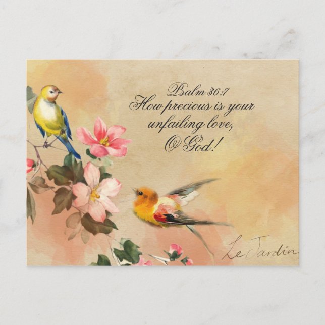 Psalm 36:7 How precious is your unfailing love Postcard (Front)