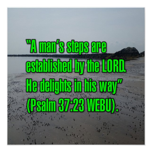 Psalm 37:23 WEBU Poster (Front)