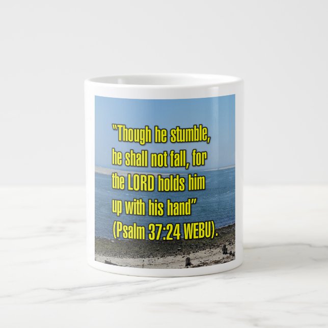 Psalm 37:24 WEBU Mug (Front)