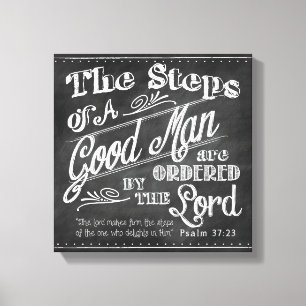 Psalm 37:32 Father's Day Wrapped Canvas