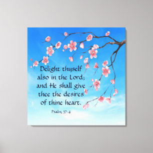 Psalm 37:4 canvas print