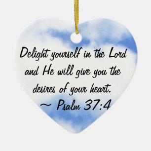 Psalm 37:4 ceramic tree decoration