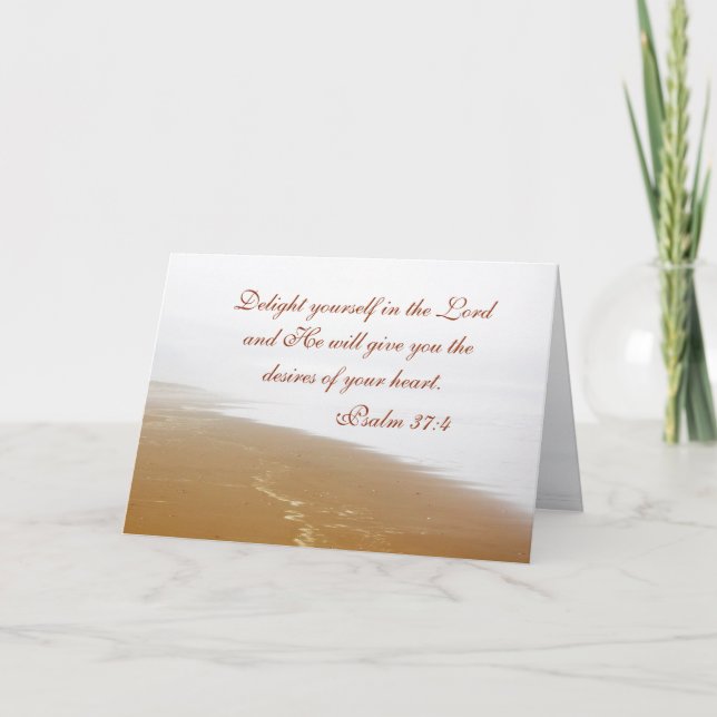 Psalm 37:4 Delight yourself in the Lord, Card (Front)
