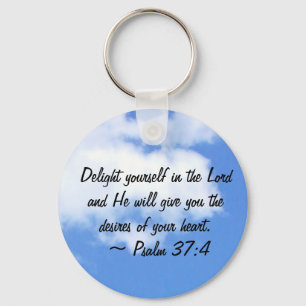 Psalm 37:4 key ring