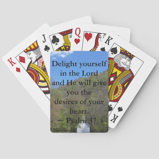 Psalm 37:4 playing cards (Back)