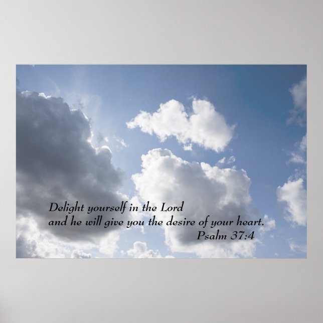 Psalm 37:4 poster (Front)