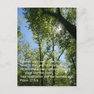 Psalm 37:5-6 postcard