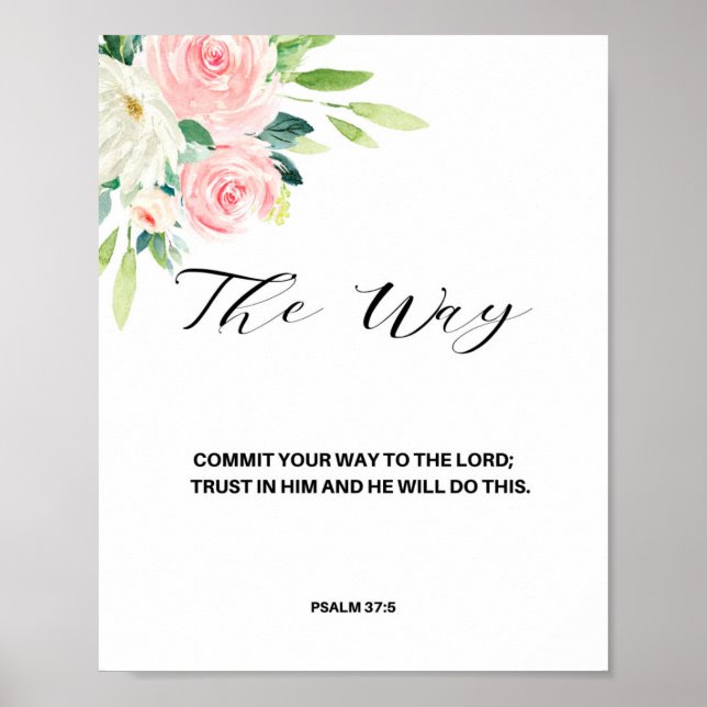 Psalm 37:5, Bible Verse Poster (Front)