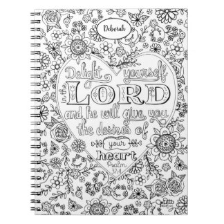 Psalm 37 Hand Lettered Scripture Prayer Journal