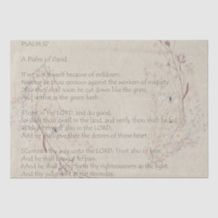 Psalm 37 Inspirational Wildflower Tissue Paper