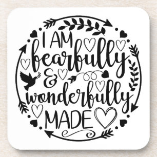 Psalm 39 Wonderfully Made Christian Scripture  Coaster