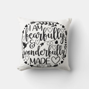 Psalm 39 Wonderfully Made Christian Scripture  Cushion