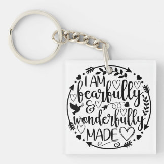 Psalm 39 Wonderfully Made Christian Scripture Key Ring