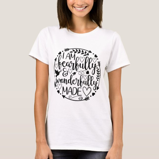 Psalm 39 Wonderfully Made Christian Scripture  T-Shirt (Front)