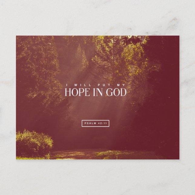 Psalm 42:11 - I put my hope in GOD Postcard (Front)